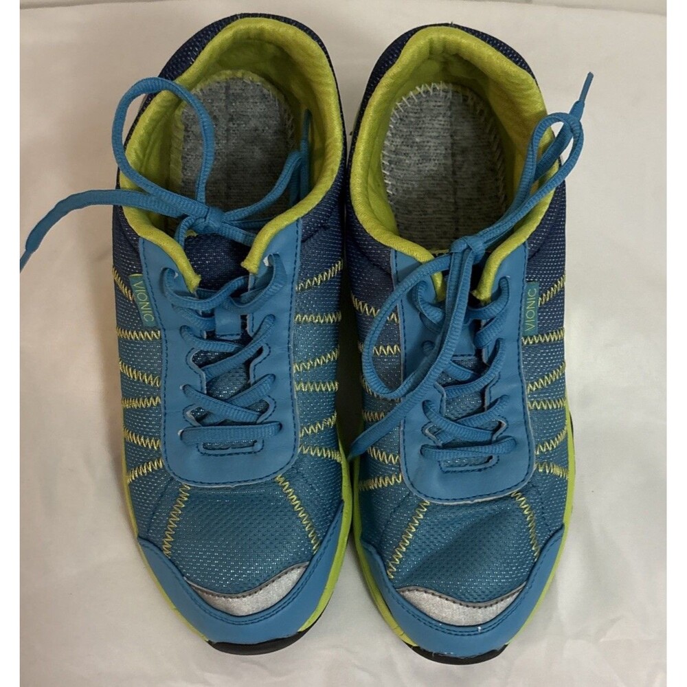 Vionic Alliance Womens Blue Green Walking Running Casual Missing Inserts, Size 8